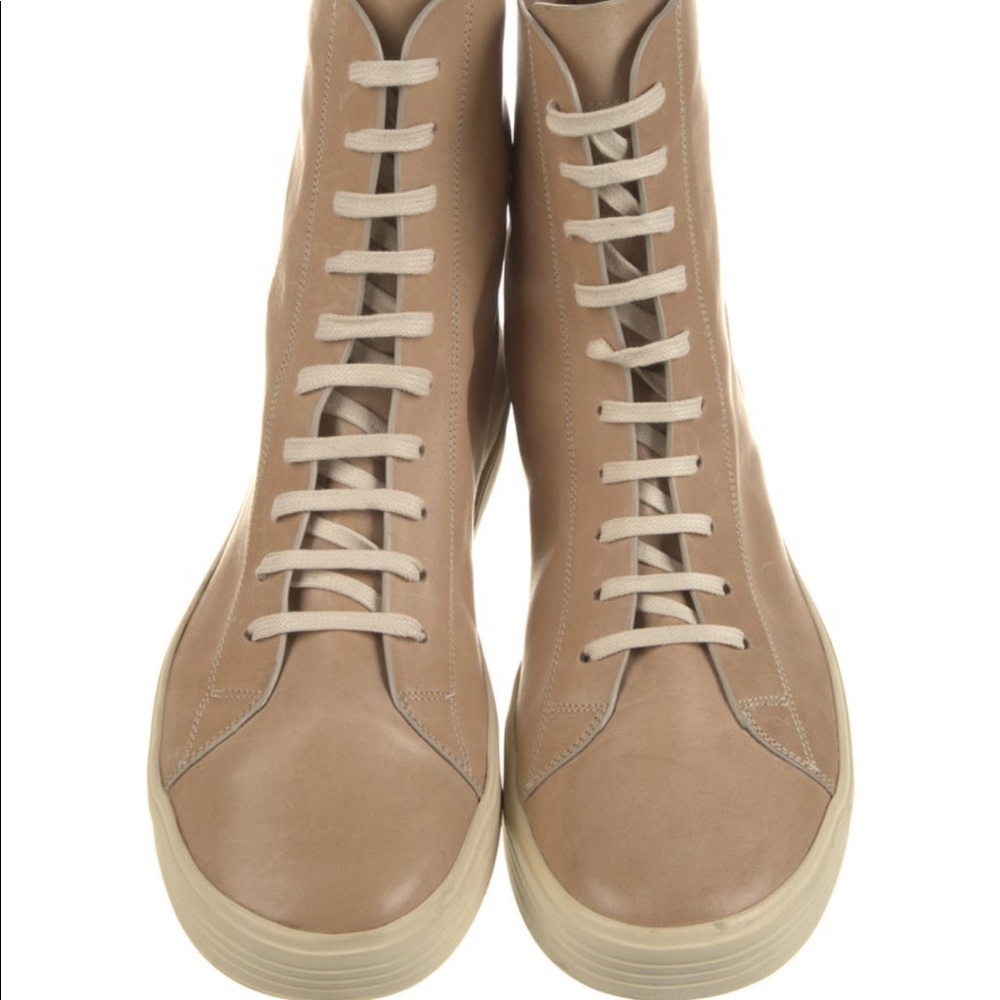 Rick Owens Leather High Top Sneakers
• From the Fall/Winter 2016 Collection